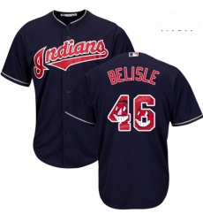 Mens Majestic Cleveland Indians 46 Matt Belisle Authentic Navy Blue Team Logo Fashion Cool Base MLB Jersey Mens Majestic Cleveland Indians 46 Matt Belisle Authentic Navy Blue Team Logo Fashion Cool Base MLB Jersey