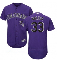Men's Colorado Rockies #33 Larry Walker Purple Flex Base Jersey Men's Colorado Rockies #33 Larry Walker Purple Flex Base Jersey