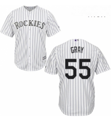 Mens Majestic Colorado Rockies 55 Jon Gray Replica White Home Cool Base MLB Jersey Mens Majestic Colorado Rockies 55 Jon Gray Replica White Home Cool Base MLB Jersey