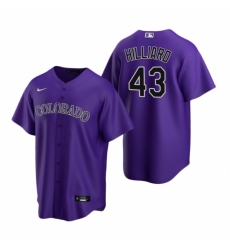 Mens Nike Colorado Rockies 43 Sam Hilliard Purple Alternate Stitched Baseball Jersey Mens Nike Colorado Rockies 43 Sam Hilliard Purple Alternate Stitched Baseball Jersey