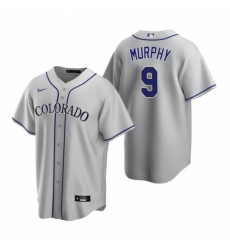Mens Nike Colorado Rockies 9 Daniel Murphy Gray Road Stitched Baseball Jersey Mens Nike Colorado Rockies 9 Daniel Murphy Gray Road Stitched Baseball Jersey