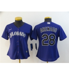 Women Rockies 28 Nolan Arenado Purple Women 2020 Nike Cool Base Jersey Women Rockies 28 Nolan Arenado Purple Women 2020 Nike Cool Base Jersey