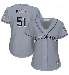Womens Majestic Colorado Rockies 51 Jake McGee Replica Grey Road Cool Base MLB Jersey Womens Majestic Colorado Rockies 51 Jake McGee Replica Grey Road Cool Base MLB Jersey