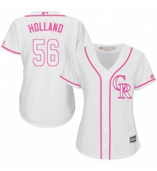 Womens Majestic Colorado Rockies 56 Greg Holland Authentic White Fashion Cool Base MLB Jersey Womens Majestic Colorado Rockies 56 Greg Holland Authentic White Fashion Cool Base MLB Jersey