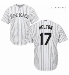 Youth Majestic Colorado Rockies 17 Todd Helton Authentic White Home Cool Base MLB Jersey