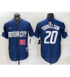 Men Detroit Tigers 20 Spencer Torkelson 2024 Navy City Connect Cool Base Limited jerseys Men Detroit Tigers 20 Spencer Torkelson 2024 Navy City Connect Cool Base Limited jerseys