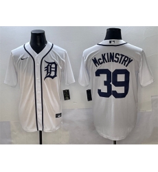 Men Detroit Tigers 39 Zach McKinstry White Cool Base Stitched Baseball Jersey
