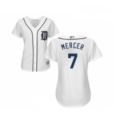 Womens Detroit Tigers 7 Jordy Mercer Replica White Home Cool Base Baseball Jersey Womens Detroit Tigers 7 Jordy Mercer Replica White Home Cool Base Baseball Jersey