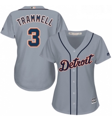 Womens Majestic Detroit Tigers 3 Alan Trammell Replica Grey Road Cool Base MLB Jersey Womens Majestic Detroit Tigers 3 Alan Trammell Replica Grey Road Cool Base MLB Jersey