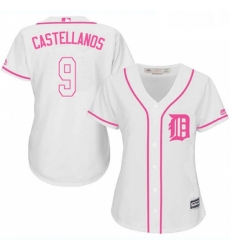 Womens Majestic Detroit Tigers 9 Nick Castellanos Authentic White Fashion Cool Base MLB Jersey Womens Majestic Detroit Tigers 9 Nick Castellanos Authentic White Fashion Cool Base MLB Jersey
