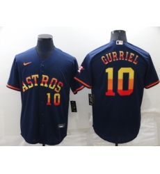 Men Houston Astros 10 Yuli Gurriel 2022 Navy Cool Base Stitched Jerse Men Houston Astros 10 Yuli Gurriel 2022 Navy Cool Base Stitched Jerse