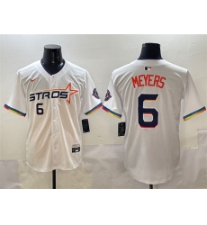 Men Houston Astros 6 Jake Meyers White 2025 City Connect Limited Stitched Baseball Jersey