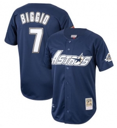 Men Houston Astros 7 Craig Biggio Navy 1994 Stitched Baseball Jersey