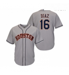 Mens Houston Astros 16 Aledmys Diaz Replica Grey Road Cool Base Baseball Jersey Mens Houston Astros 16 Aledmys Diaz Replica Grey Road Cool Base Baseball Jersey