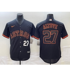 Men's Houston Astros #27 Jose Altuve Number Lights Out Black Fashion Stitched MLB Cool Base Nike Jersey2 Men's Houston Astros #27 Jose Altuve Number Lights Out Black Fashion Stitched MLB Cool Base Nike Jersey2