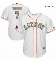 Mens Majestic Houston Astros 7 Craig Biggio Replica White 2018 Gold Program Cool Base MLB Jersey Mens Majestic Houston Astros 7 Craig Biggio Replica White 2018 Gold Program Cool Base MLB Jersey