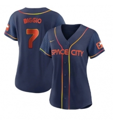 Women Houston Astros 7 Craig Biggio 2022 Navy City Connect Stitched Jersey Women Houston Astros 7 Craig Biggio 2022 Navy City Connect Stitched Jersey
