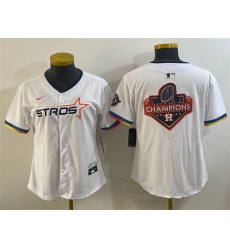 Women Houston Astros Team Big Logo White 2025 City Connect Limited Stitched Baseball Jersey 004