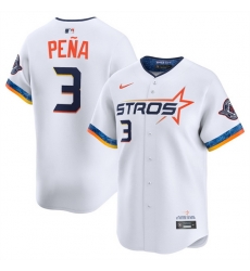 Youth Houston Astros 3 Jeremy Pena White 2025 City Connect Limited Stitched Baseball Jersey