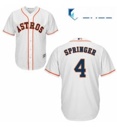 Youth Majestic Houston Astros 4 George Springer Authentic White Home Cool Base MLB Jersey Youth Majestic Houston Astros 4 George Springer Authentic White Home Cool Base MLB Jersey