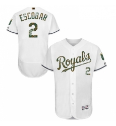 Mens Majestic Kansas City Royals 2 Alcides Escobar Authentic White 2016 Memorial Day Fashion Flex Base Jersey Mens Majestic Kansas City Royals 2 Alcides Escobar Authentic White 2016 Memorial Day Fashion Flex Base Jersey