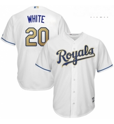 Mens Majestic Kansas City Royals 20 Frank White Replica White Home Cool Base MLB Jersey Mens Majestic Kansas City Royals 20 Frank White Replica White Home Cool Base MLB Jersey