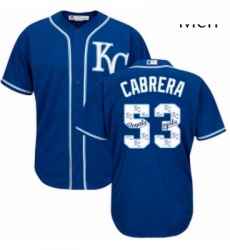 Mens Majestic Kansas City Royals 53 Melky Cabrera Blue Authentic Blue Team Logo Fashion Cool Base MLB Jersey Mens Majestic Kansas City Royals 53 Melky Cabrera Blue Authentic Blue Team Logo Fashion Cool Base MLB Jersey