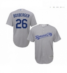 Youth Kansas City Royals 26 Brad Boxberger Replica Grey Road Cool Base Baseball Jersey Youth Kansas City Royals 26 Brad Boxberger Replica Grey Road Cool Base Baseball Jersey