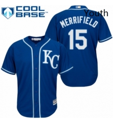 Youth Majestic Kansas City Royals 15 Whit Merrifield Authentic Blue Alternate 2 Cool Base MLB Jersey Youth Majestic Kansas City Royals 15 Whit Merrifield Authentic Blue Alternate 2 Cool Base MLB Jersey