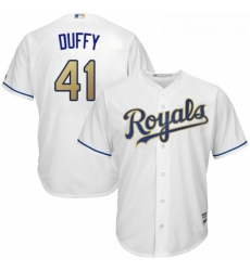 Youth Majestic Kansas City Royals 41 Danny Duffy Authentic White Home Cool Base MLB Jersey Youth Majestic Kansas City Royals 41 Danny Duffy Authentic White Home Cool Base MLB Jersey