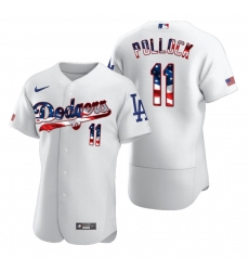 Men Los Angeles Dodgers 11 A J Pollock Men Nike White Fluttering USA Flag Limited Edition Flex Base MLB Jersey Men Los Angeles Dodgers 11 A J Pollock Men Nike White Fluttering USA Flag Limited Edition Flex Base MLB Jersey
