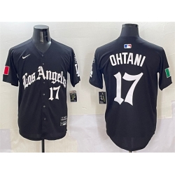 Men Los Angeles Dodgers 17 Shohei Ohtani Black Mexico 2025 LA Gothic Style With Fernando Patch Vapor Premier Limited Stitched Baseball Jersey