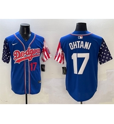 Men Los Angeles Dodgers 17 Shohei Ohtani Royal Limited Stitched Baseball Jersey