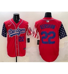 Men Los Angeles Dodgers 22 Clayton Kershaw Red Limited Stitched Baseball Jersey