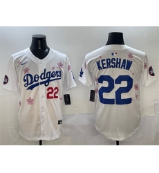 Men Los Angeles Dodgers 22 Clayton Kershaw White 2025 Tokyo Series Limited Stitched Baseball Jersey