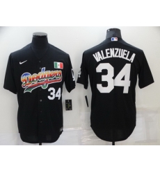 Men Los Angeles Dodgers 34 Toro Valenzuela Black Stitched Baseball jersey Men Los Angeles Dodgers 34 Toro Valenzuela Black Stitched Baseball jersey
