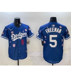 Men Los Angeles Dodgers 5 Freddie Freeman Royal 2025 Tokyo Series Limited Stitched Baseball Jersey