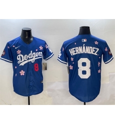 Men Los Angeles Dodgers 8 Enrique Hernandez Royal 2025 Tokyo Series Limited Stitched Baseball Jersey