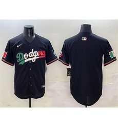 Men Los Angeles Dodgers Blank Black Mexico Flag Limited Stitched Baseball Jersey