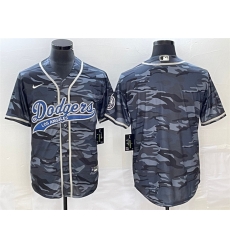 Men Los Angeles Dodgers Blank Gray Camo Cool Base With Patch Stitched Baseball Jersey Men Los Angeles Dodgers Blank Gray Camo Cool Base With Patch Stitched Baseball Jersey