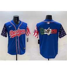 Men Los Angeles Dodgers Team Big Logo Royal Limited Stitched Baseball Jersey