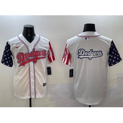 Men Los Angeles Dodgers Team Big Logo White Limited Stitched Baseball Jersey