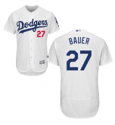 Men Los Angeles Dodgers Trevor Bauer White Flex Base Jersey Men Los Angeles Dodgers Trevor Bauer White Flex Base Jersey