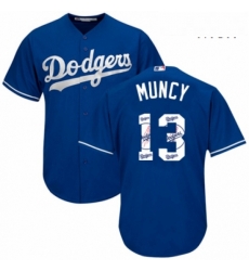 Mens Majestic Los Angeles Dodgers 13 Max Muncy Authentic Royal Blue Team Logo Fashion Cool Base MLB Jersey Mens Majestic Los Angeles Dodgers 13 Max Muncy Authentic Royal Blue Team Logo Fashion Cool Base MLB Jersey