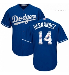 Mens Majestic Los Angeles Dodgers 14 Enrique Hernandez Authentic Royal Blue Team Logo Fashion Cool Base MLB Jersey Mens Majestic Los Angeles Dodgers 14 Enrique Hernandez Authentic Royal Blue Team Logo Fashion Cool Base MLB Jersey