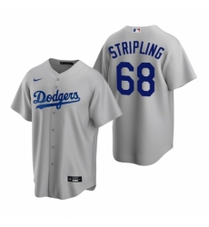 Mens Nike Los Angeles Dodgers 68 Ross Stripling Gray Alternate Stitched Baseball Jersey Mens Nike Los Angeles Dodgers 68 Ross Stripling Gray Alternate Stitched Baseball Jersey