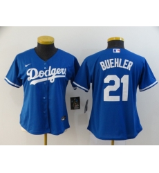 Women Dodgers 21 Walker Buehler Royal Women 2020 Nike Cool Base Jersey Women Dodgers 21 Walker Buehler Royal Women 2020 Nike Cool Base Jersey