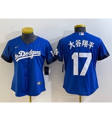 Women Los Angeles Dodgers 17 Shohei Ohtani Royal City Connect Stitched Jersey Women Los Angeles Dodgers 17 Shohei Ohtani Royal City Connect Stitched Jersey