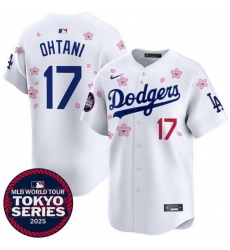 Women Los Angeles Dodgers 17 Shohei Ohtani White 2025 Tokyo Series Limited Stitched Baseball Jersey