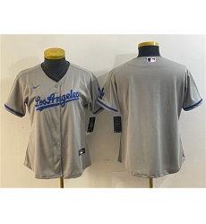 Women Los Angeles Dodgers Blank Grey Stitched Jersey Women Los Angeles Dodgers Blank Grey Stitched Jersey